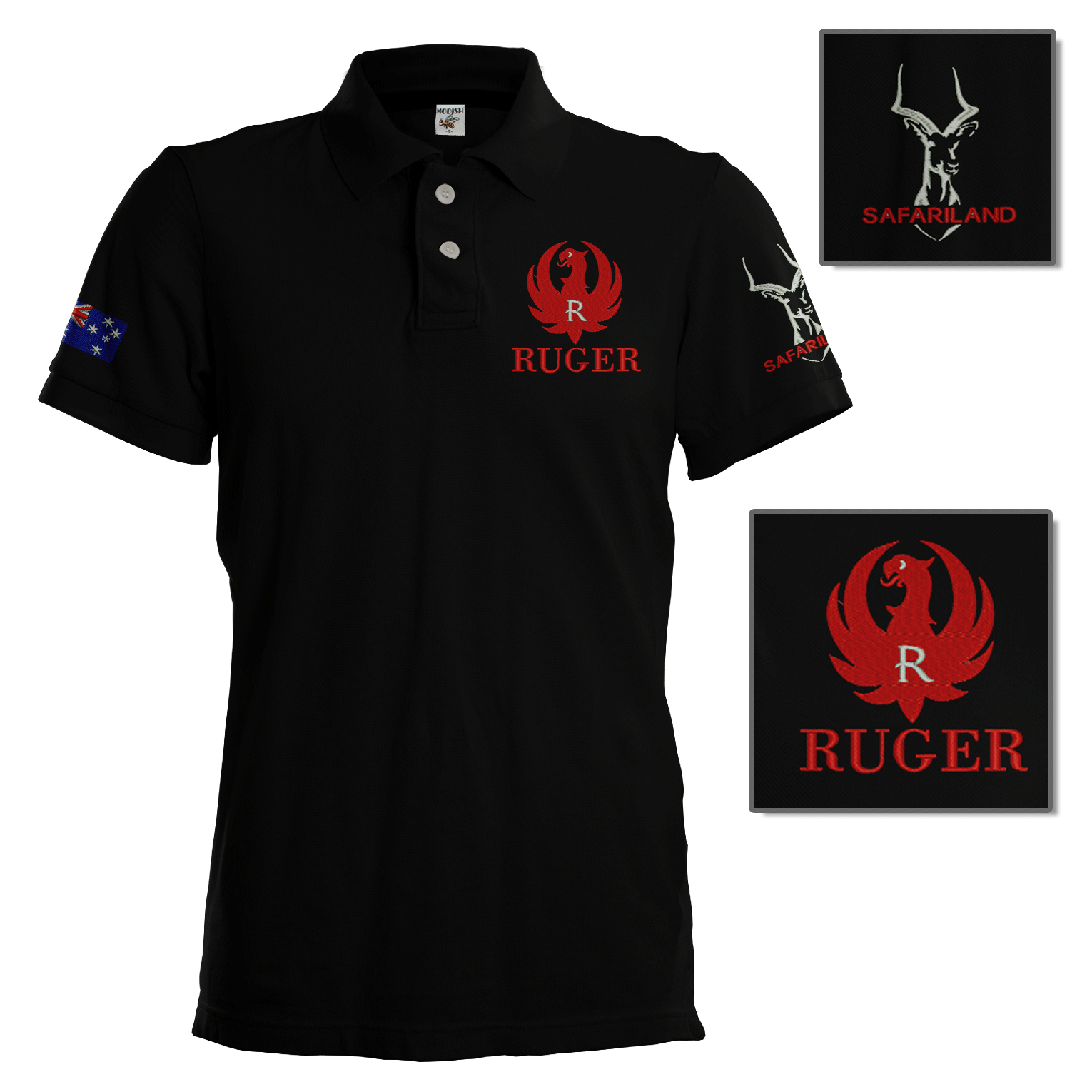 Sport Shooting Team Australia Polo Shirt Hunting Ceska Smith Wesson