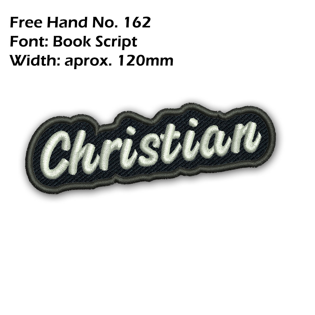 Custom Embroidered Name Patch 5" Biker Motorcycle Badge Tag Vest