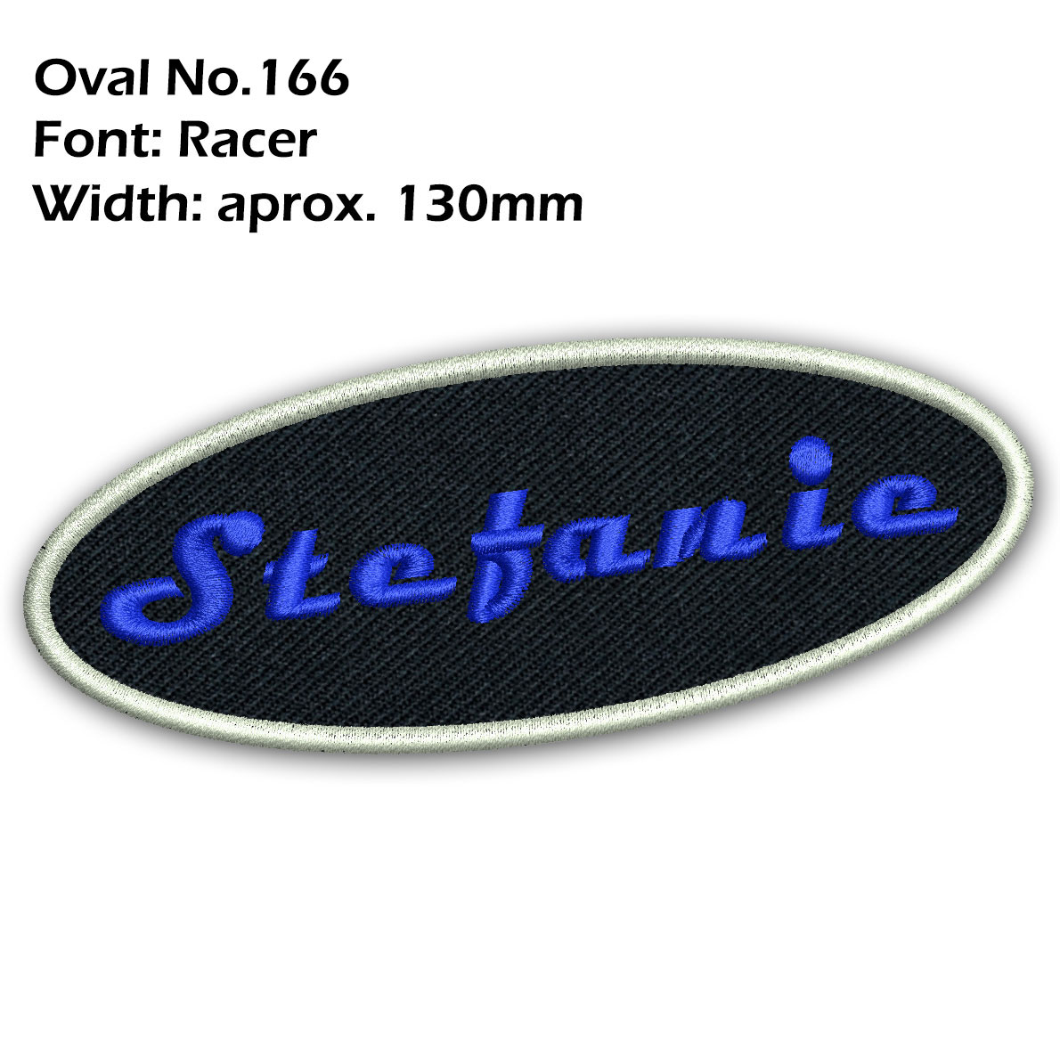 Custom Embroidered Name Patch 5" Biker Motorcycle Badge Tag Vest