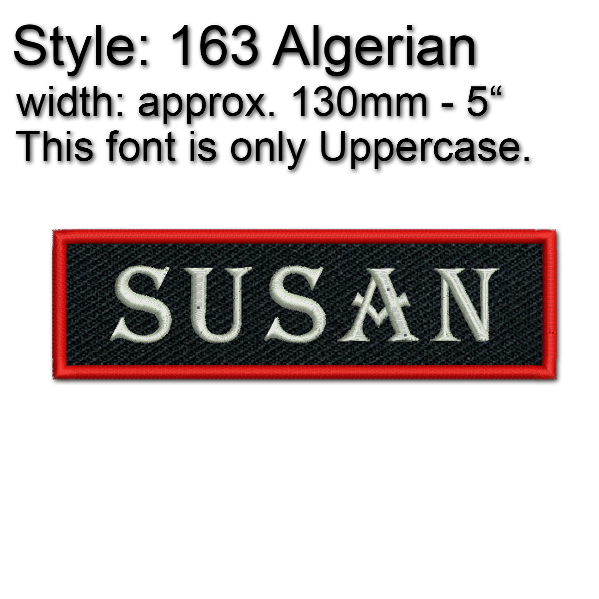 Custom Embroidered Name Patch 4"5" Iron on Name / Tag Rectangular Oval