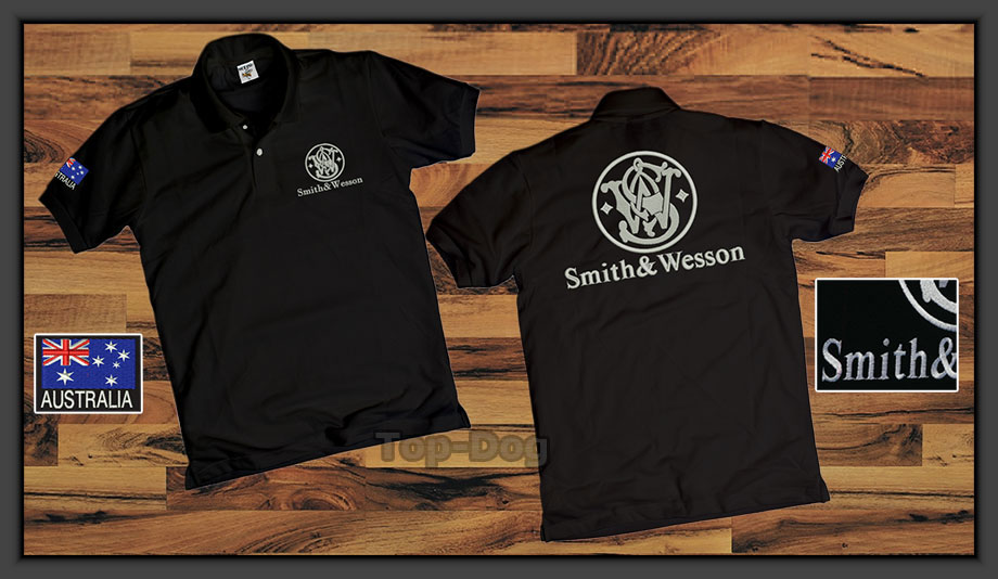 Shooting Team Polo Shirt Beretta Smith Wesson Firearms Pistol Gun Glock