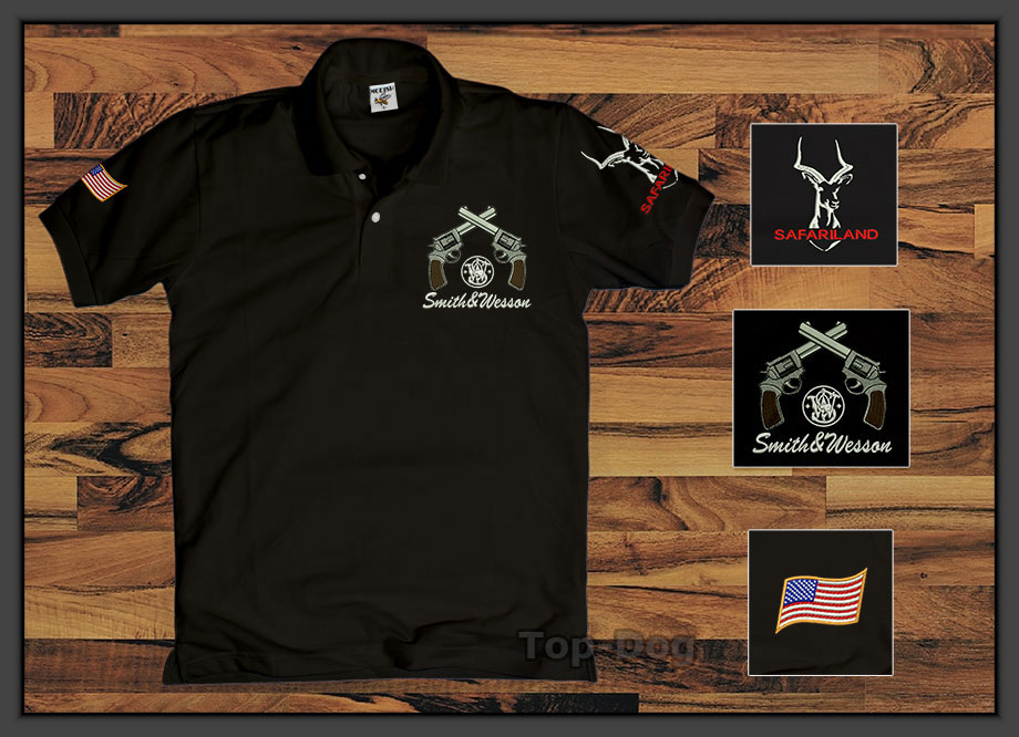Shooting Team Polo Shirt Beretta Smith Wesson Firearms Pistol Gun Glock